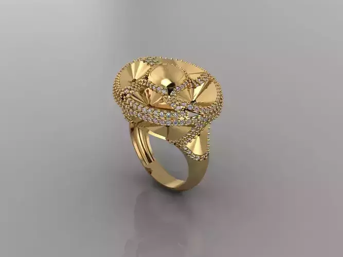 GC GOLD Y228- Diamond gold Ring 