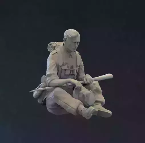 German soldier 3D print model