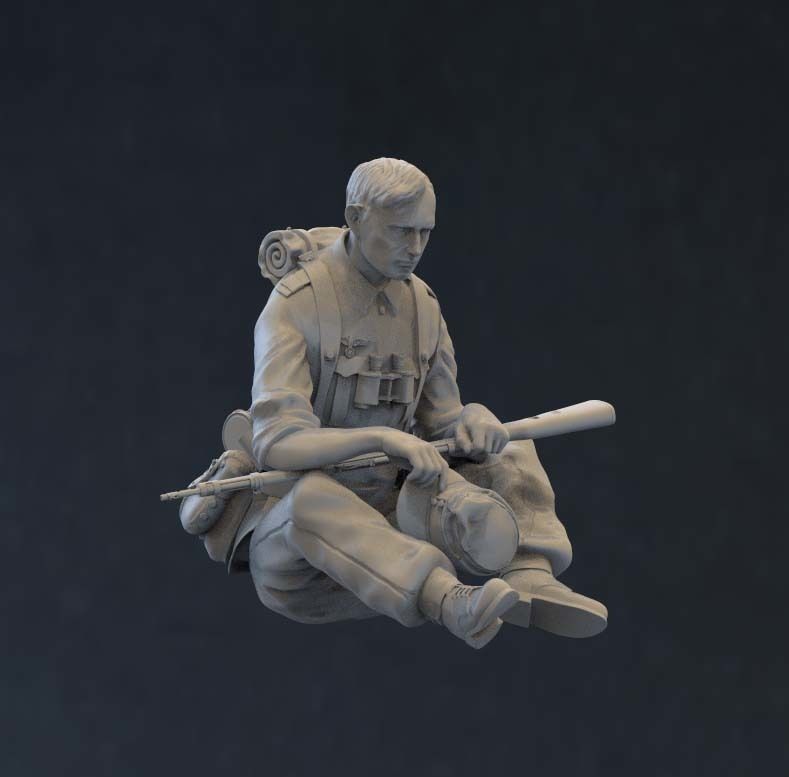 German soldier 3D print model_28