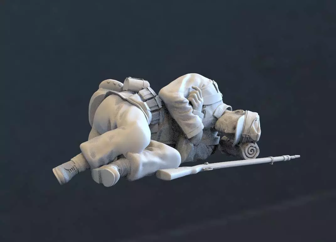 German soldier 3D print model_0