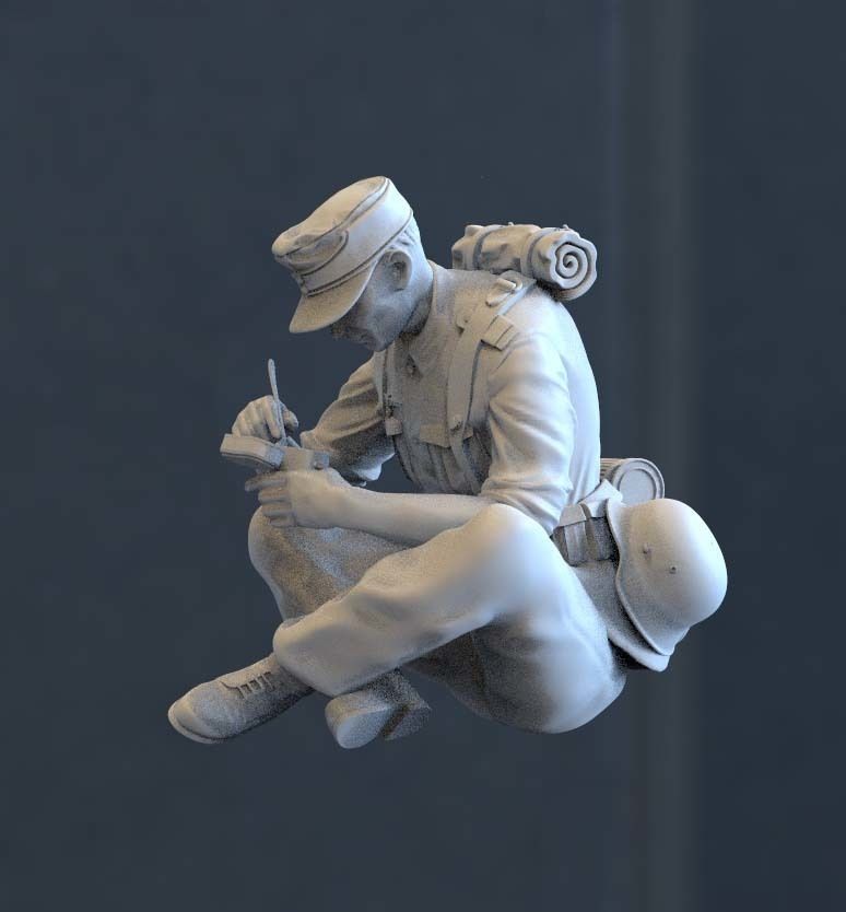 German soldier 3D print model_21