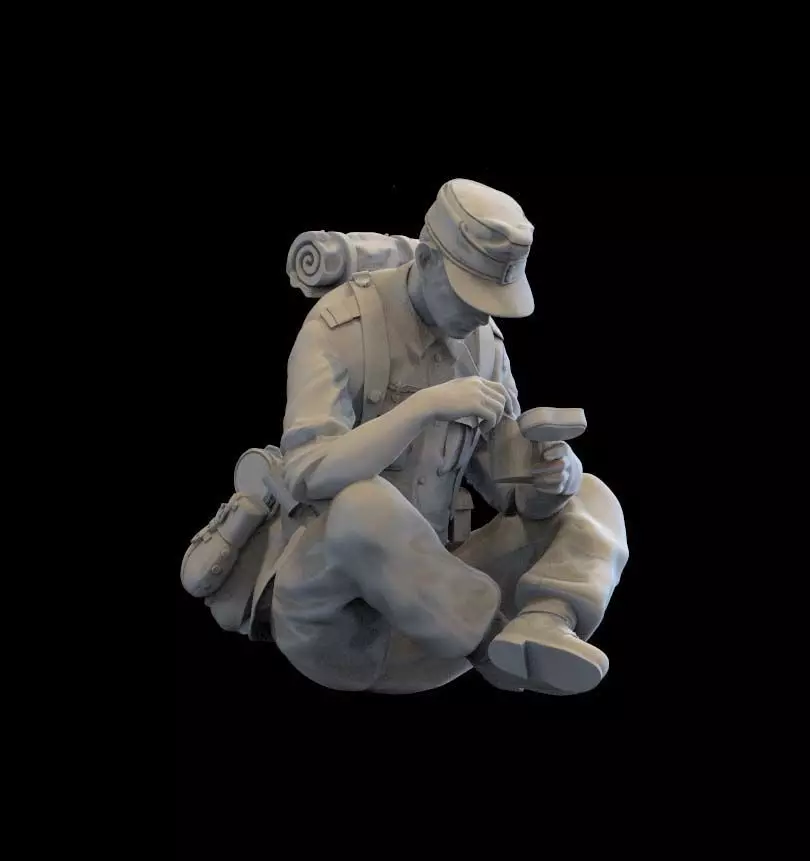 German soldier 3D print model_0