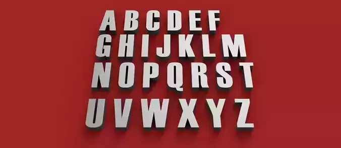 HAETTEN  Font uppercase and lowercase 3D Letters STL FILE