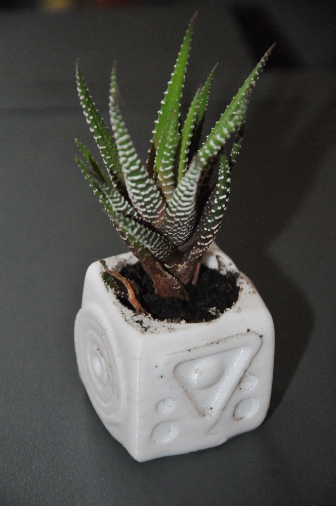 Vase cube 3D print model_3