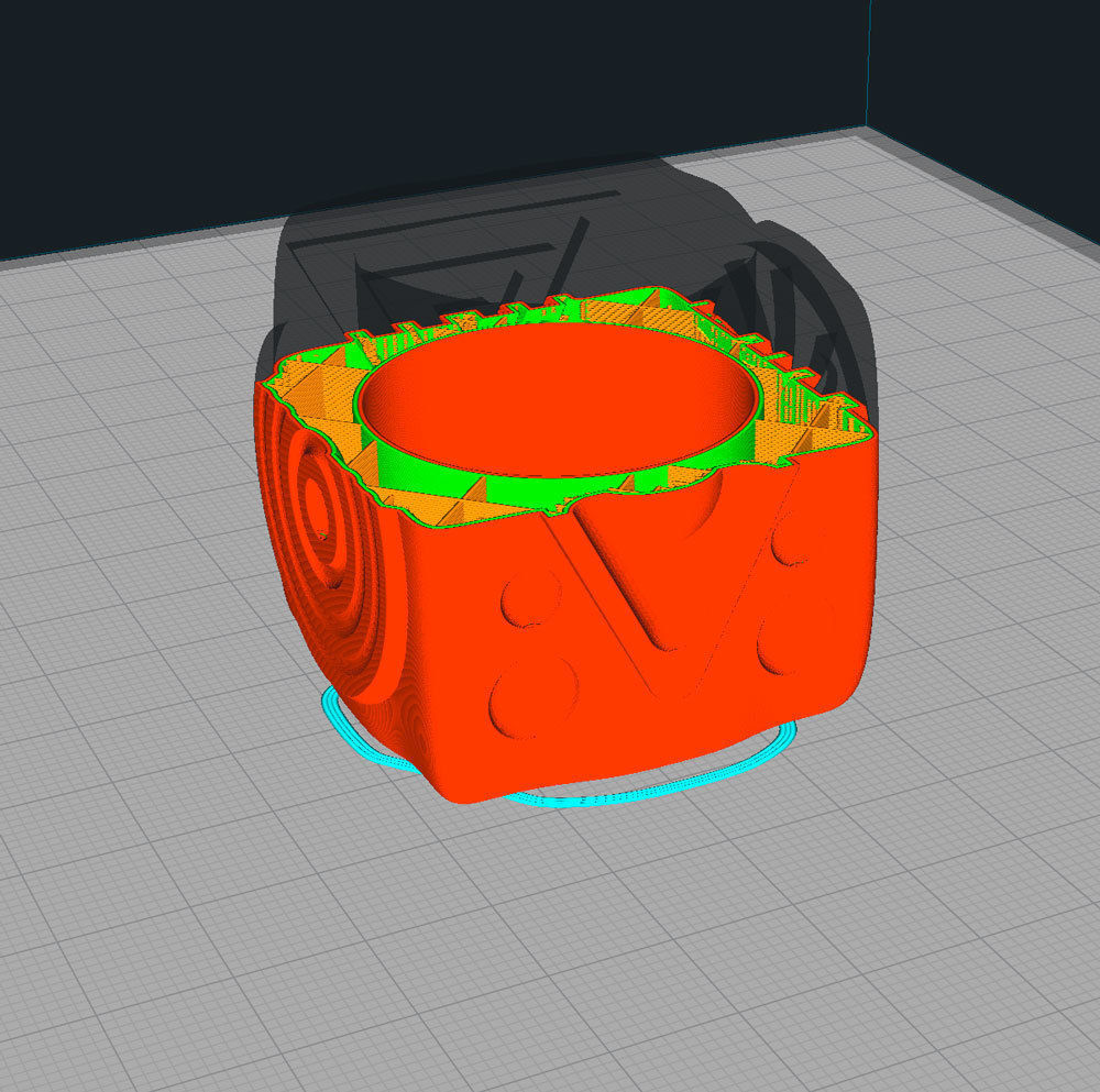 Vase cube 3D print model_1