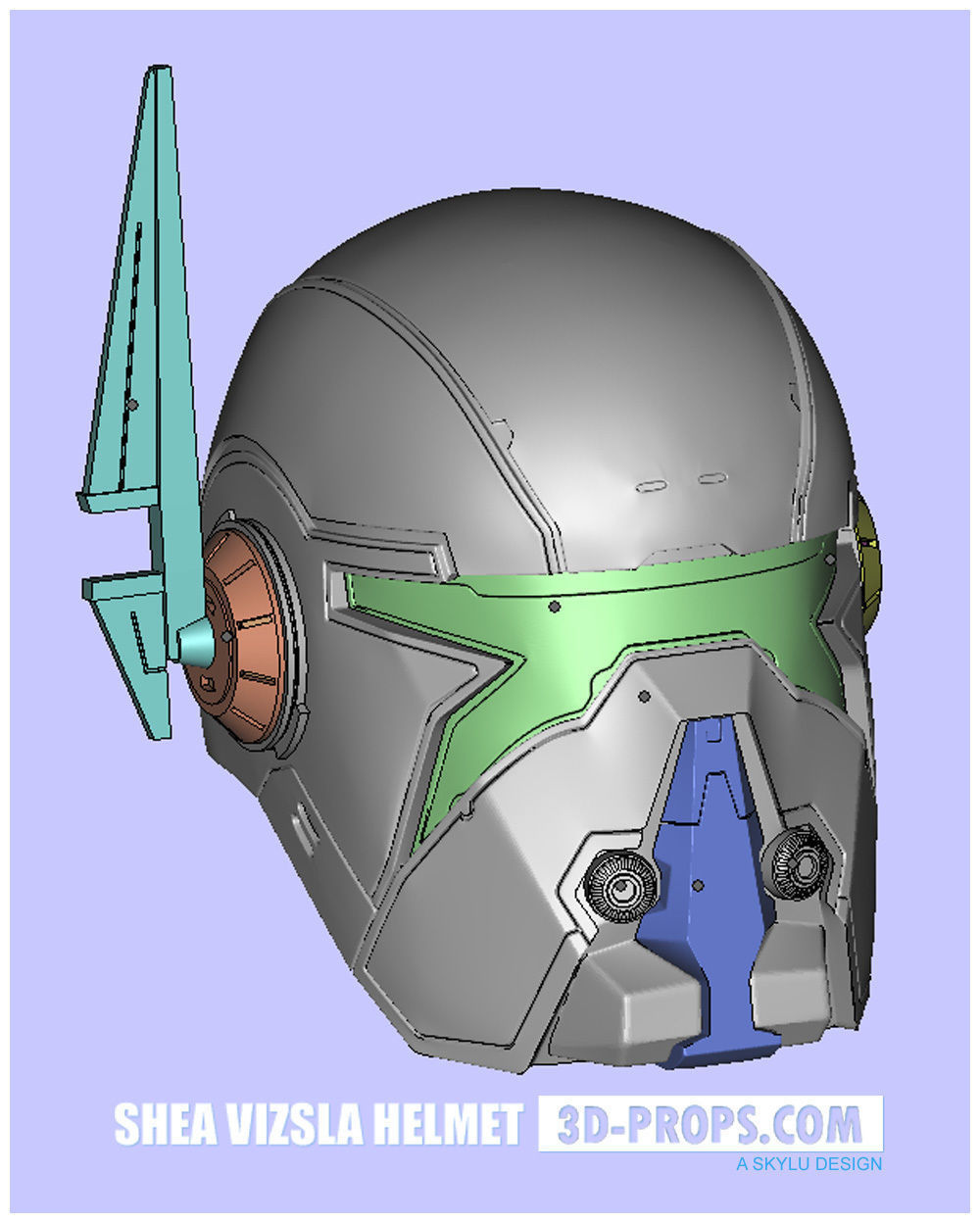 Shae Vizsla Helmet SWTOR 3D print model_8