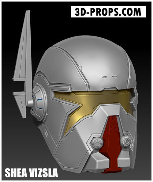 Shae Vizsla Helmet SWTOR 3D print model_1