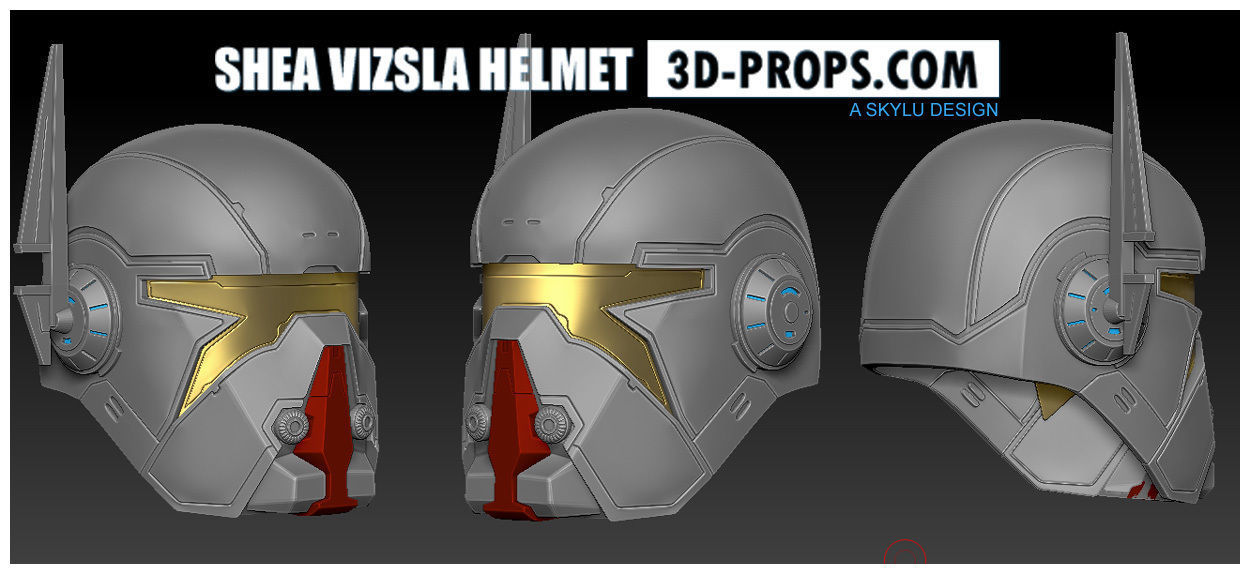 Shae Vizsla Helmet SWTOR 3D print model_2