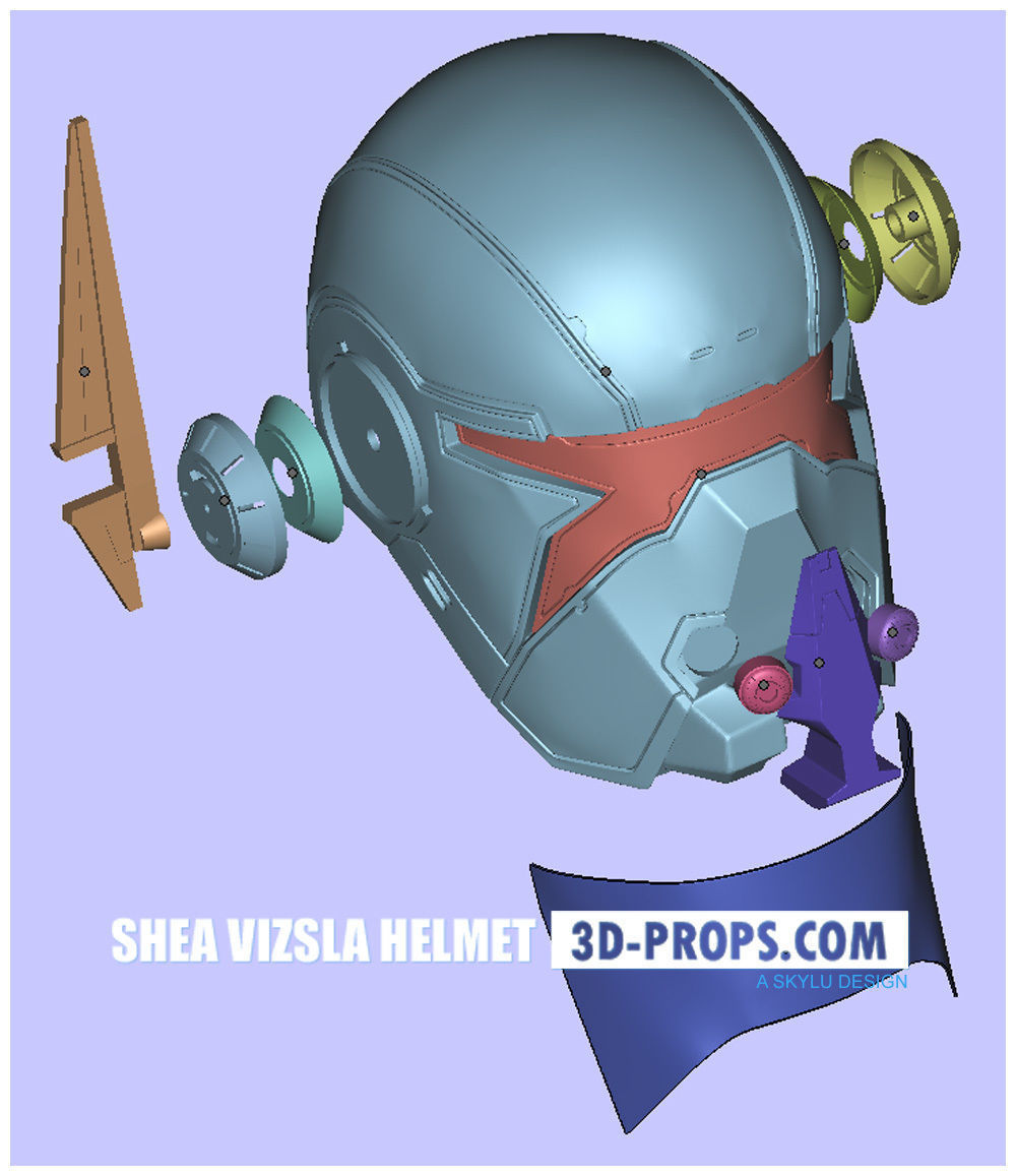 Shae Vizsla Helmet SWTOR 3D print model_7