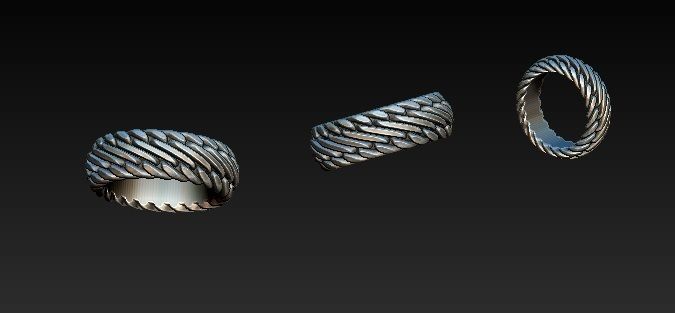 luxury CHAIN RING 3D print model_2