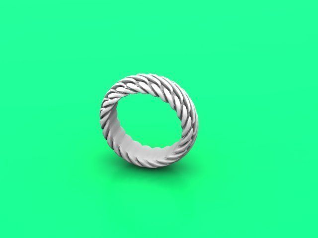 luxury CHAIN RING 3D print model_3