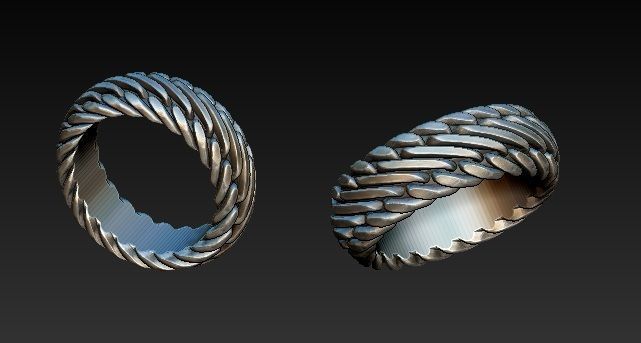 luxury CHAIN RING 3D print model_1