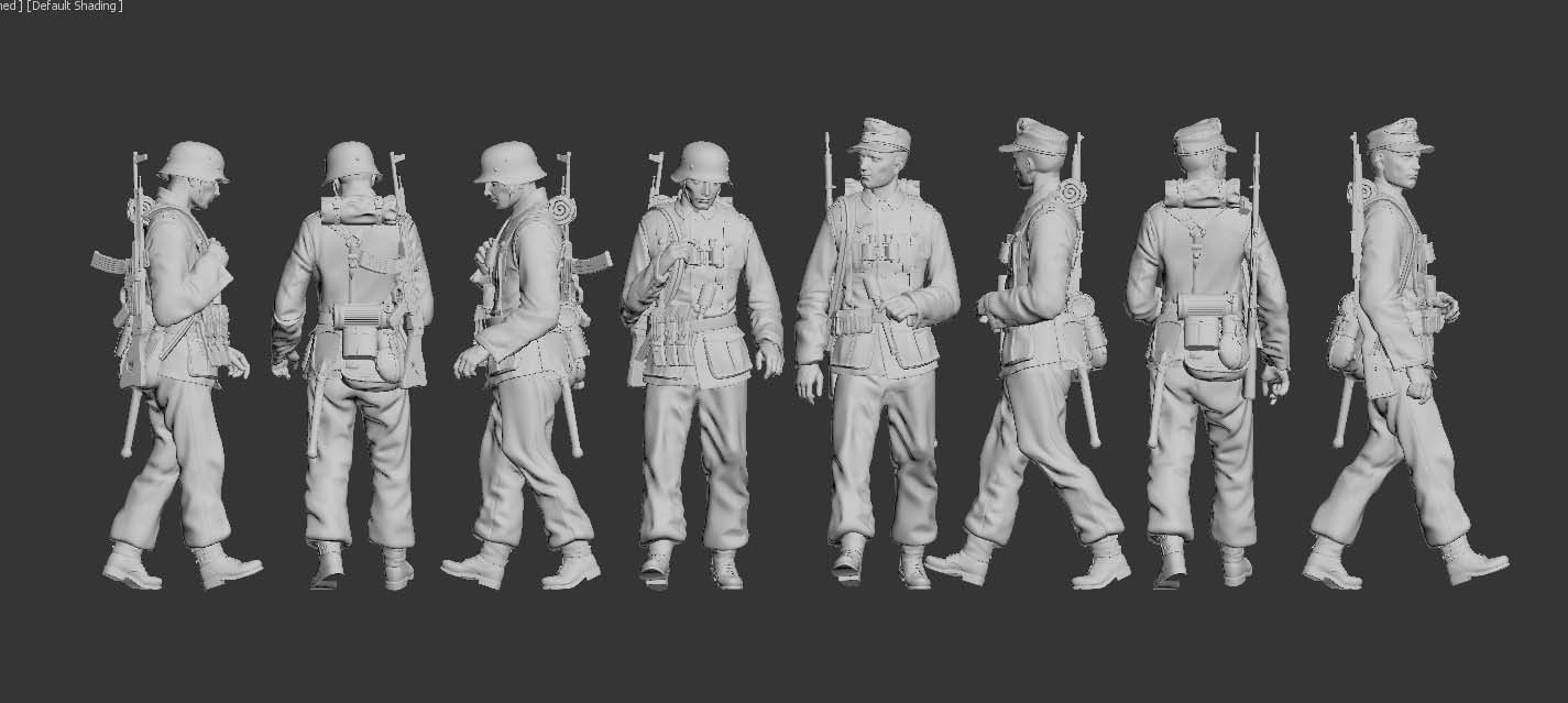 German soldiers 3D print model_10