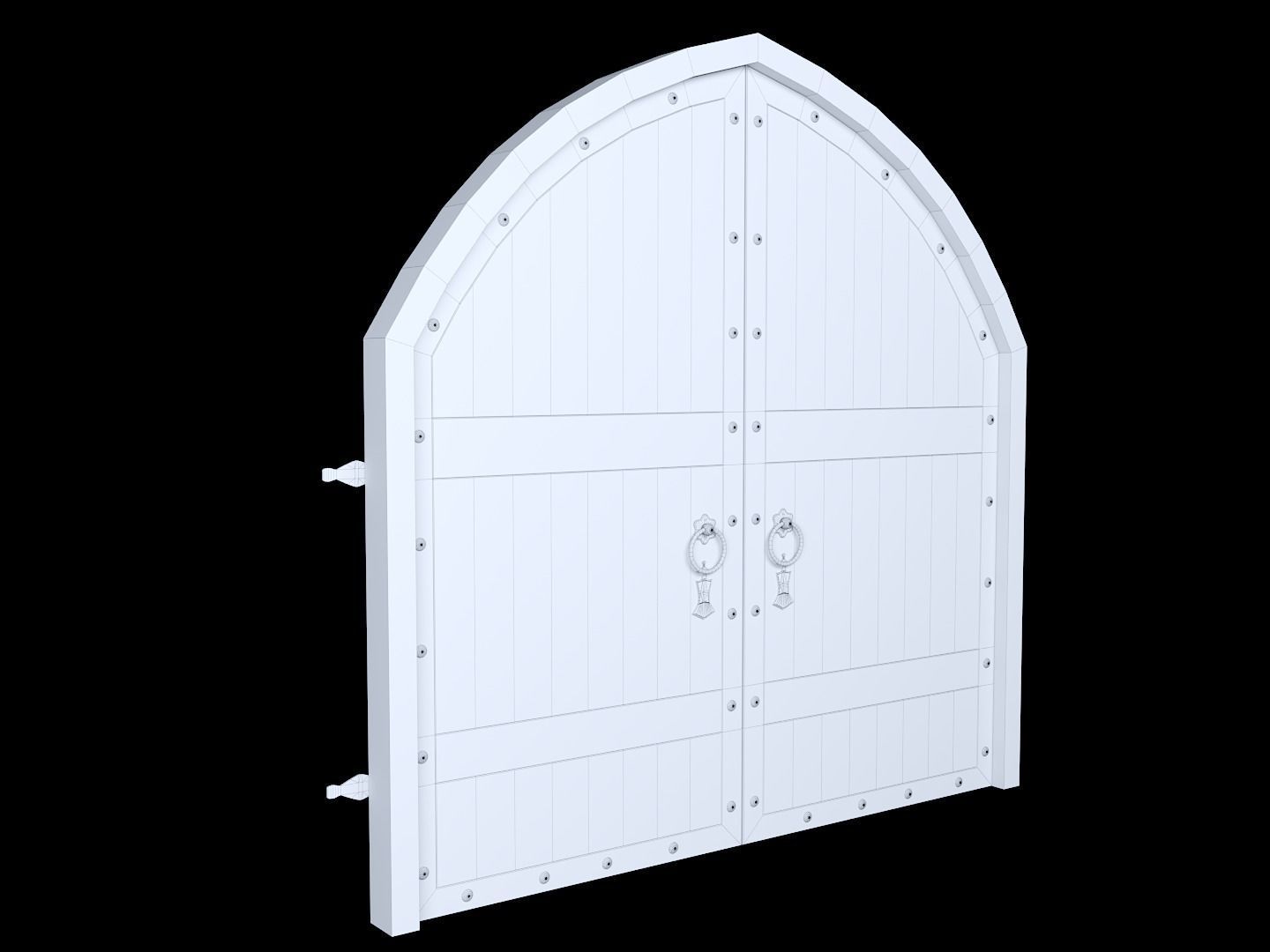 Arch Double Door 3D model_3