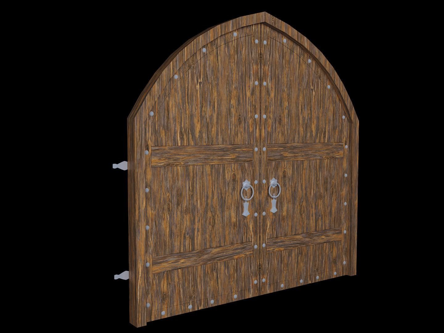 Arch Double Door 3D model_2