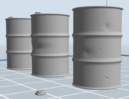 Oil barrels in 1 35th scale 3D print model_2