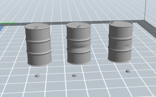 Oil barrels in 1 35th scale 3D print model_1
