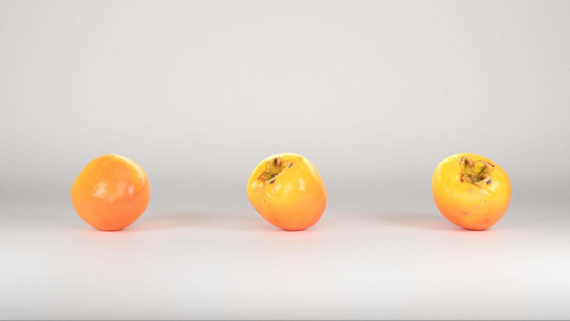 Persimmon 34 Low-poly 3D model_1