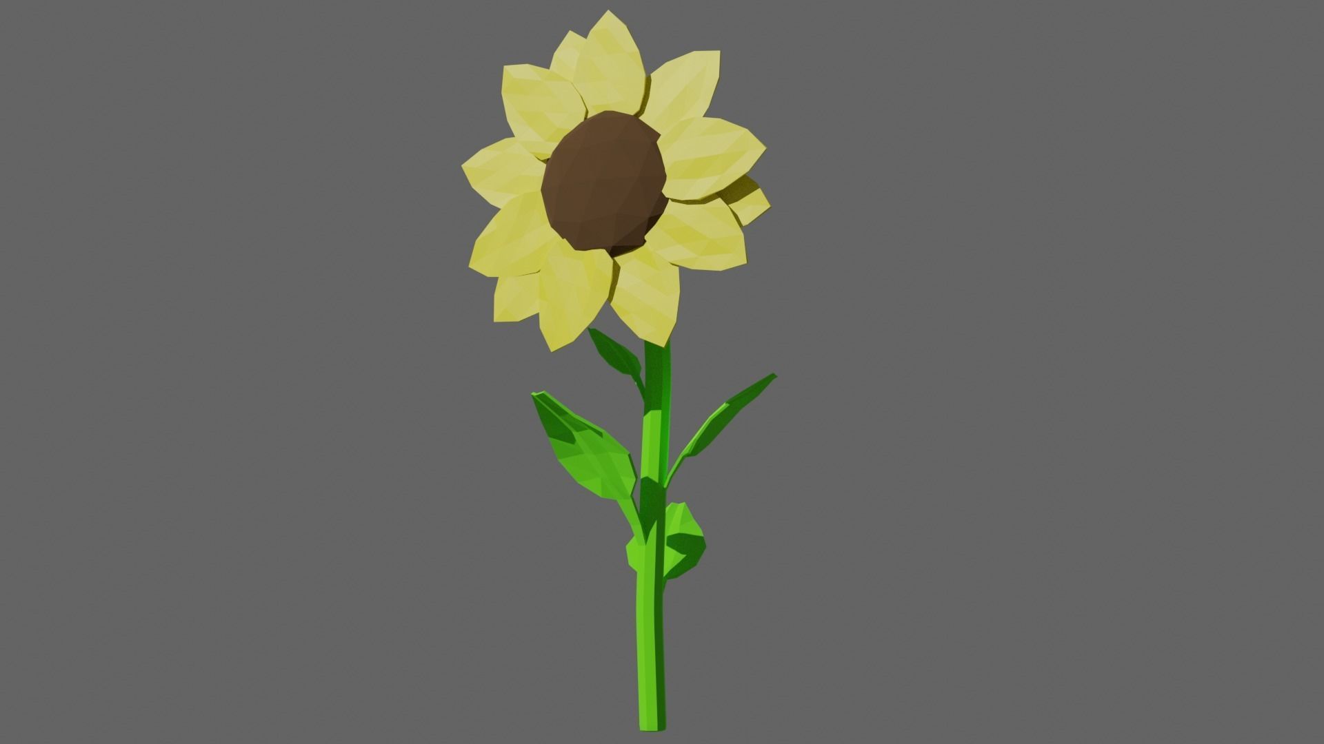 Low Poly Shrubs and Rocks Set 1 Low-poly 3D model_34