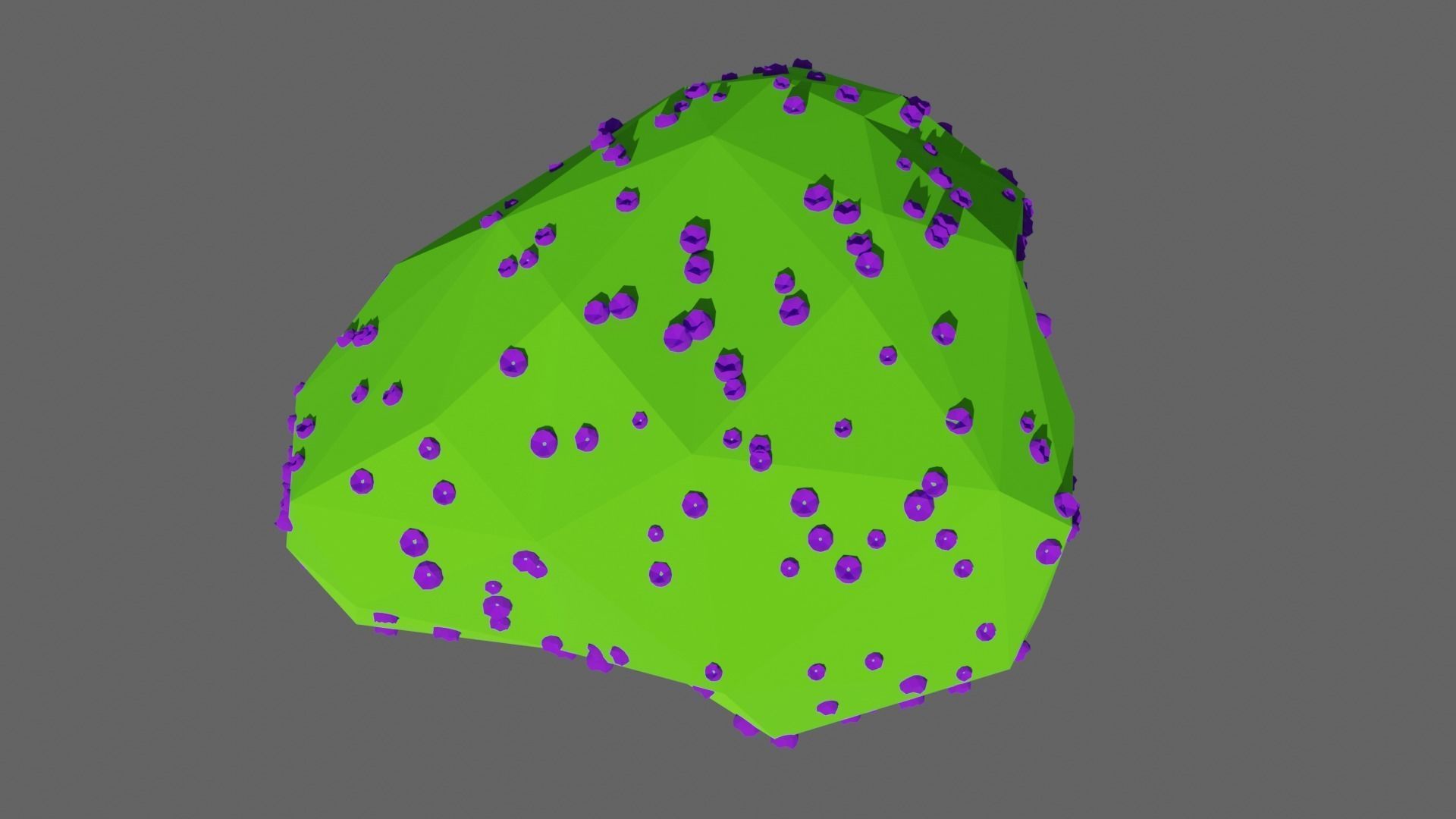 Low Poly Shrubs and Rocks Set 1 Low-poly 3D model_39