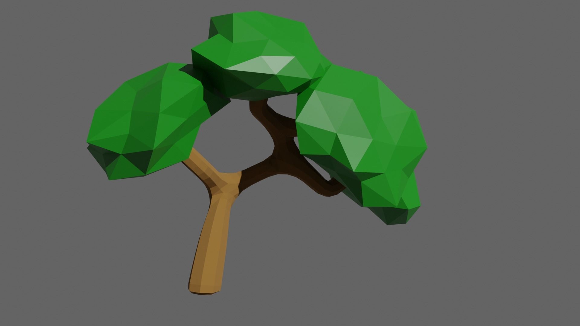 Low Poly Shrubs and Rocks Set 1 Low-poly 3D model_21