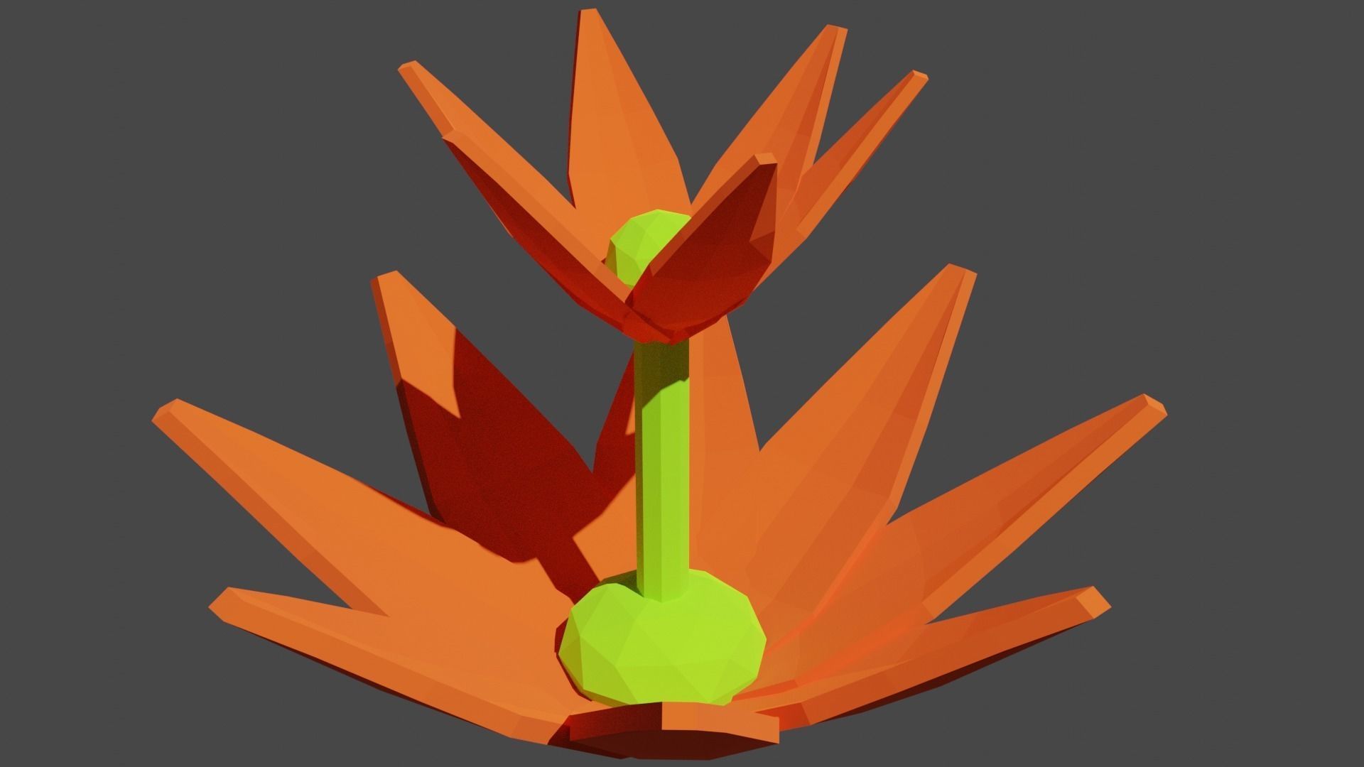 Low Poly Shrubs and Rocks Set 1 Low-poly 3D model_19