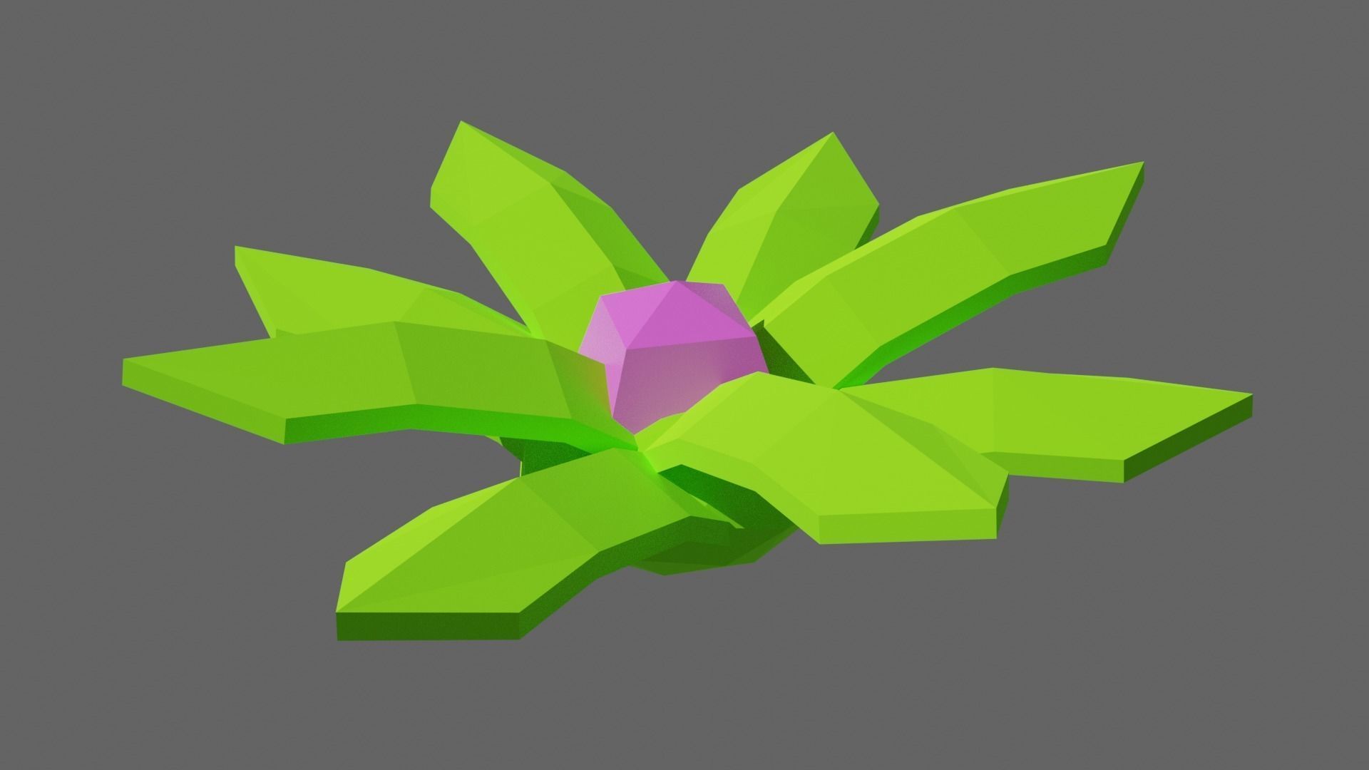 Low Poly Shrubs and Rocks Set 1 Low-poly 3D model_12