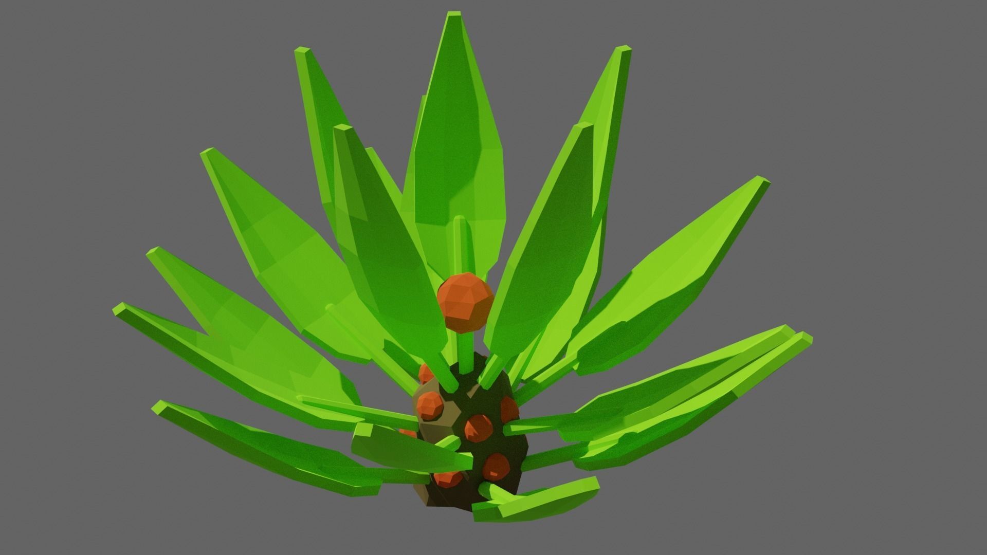 Low Poly Shrubs and Rocks Set 1 Low-poly 3D model_23