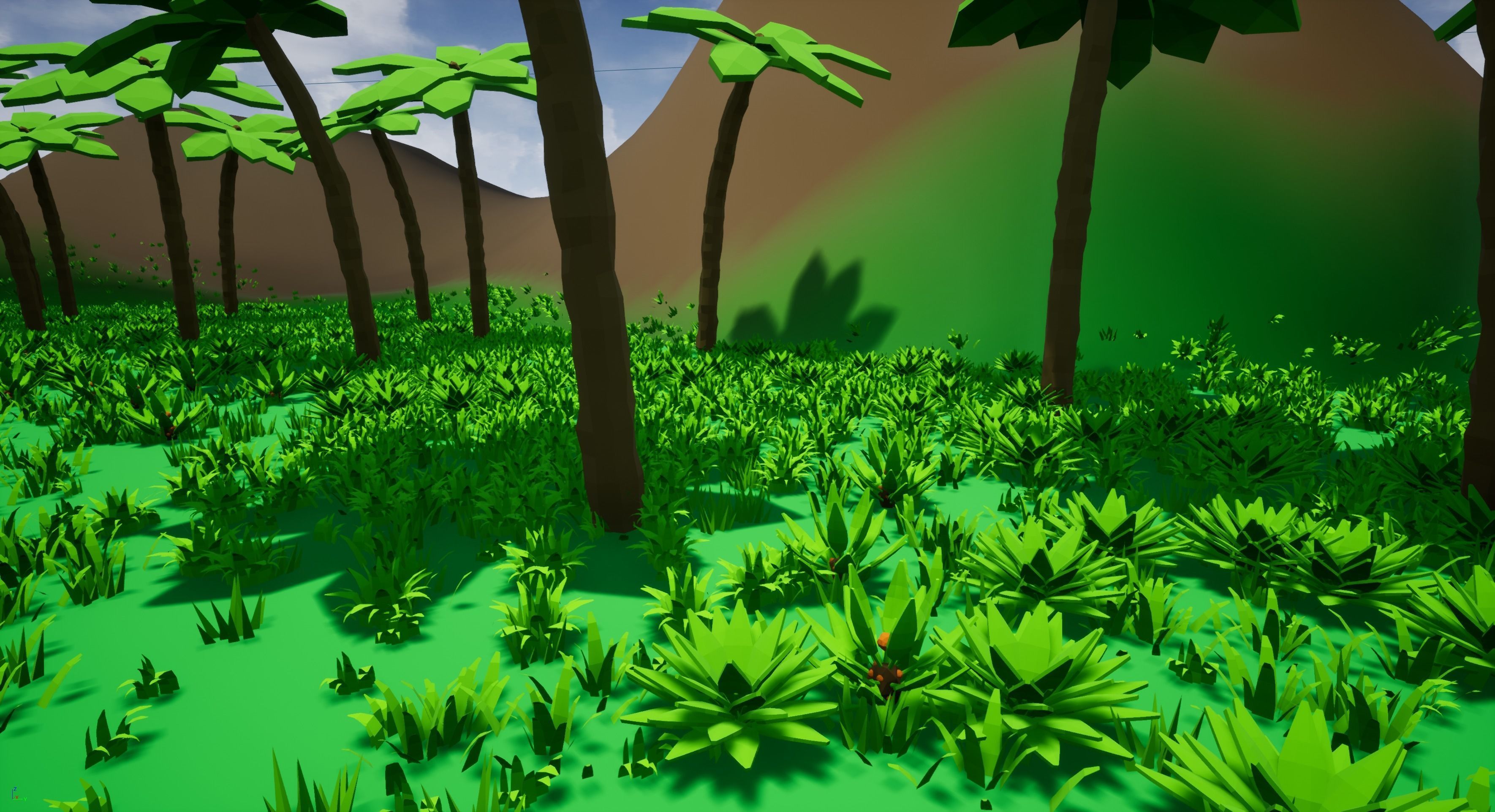 Low Poly Shrubs and Rocks Set 1 Low-poly 3D model_5