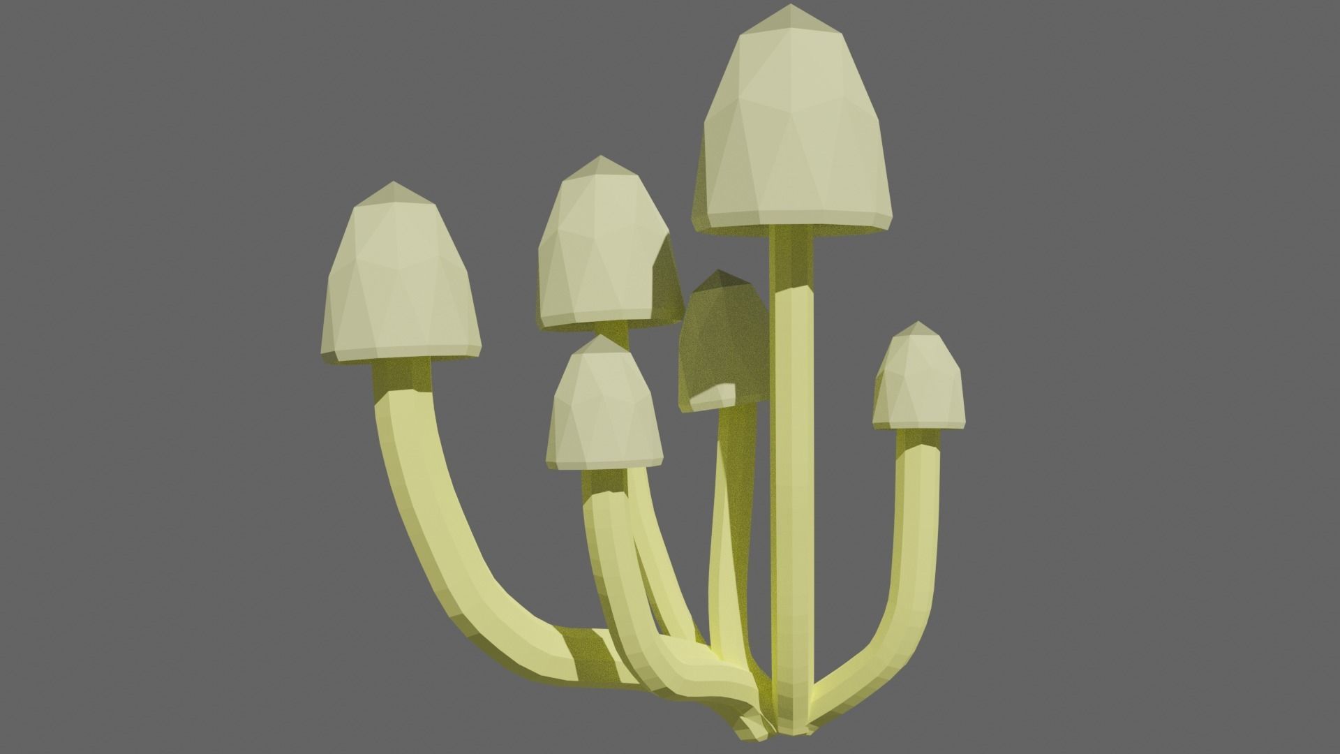 Low Poly Shrubs and Rocks Set 1 Low-poly 3D model_35