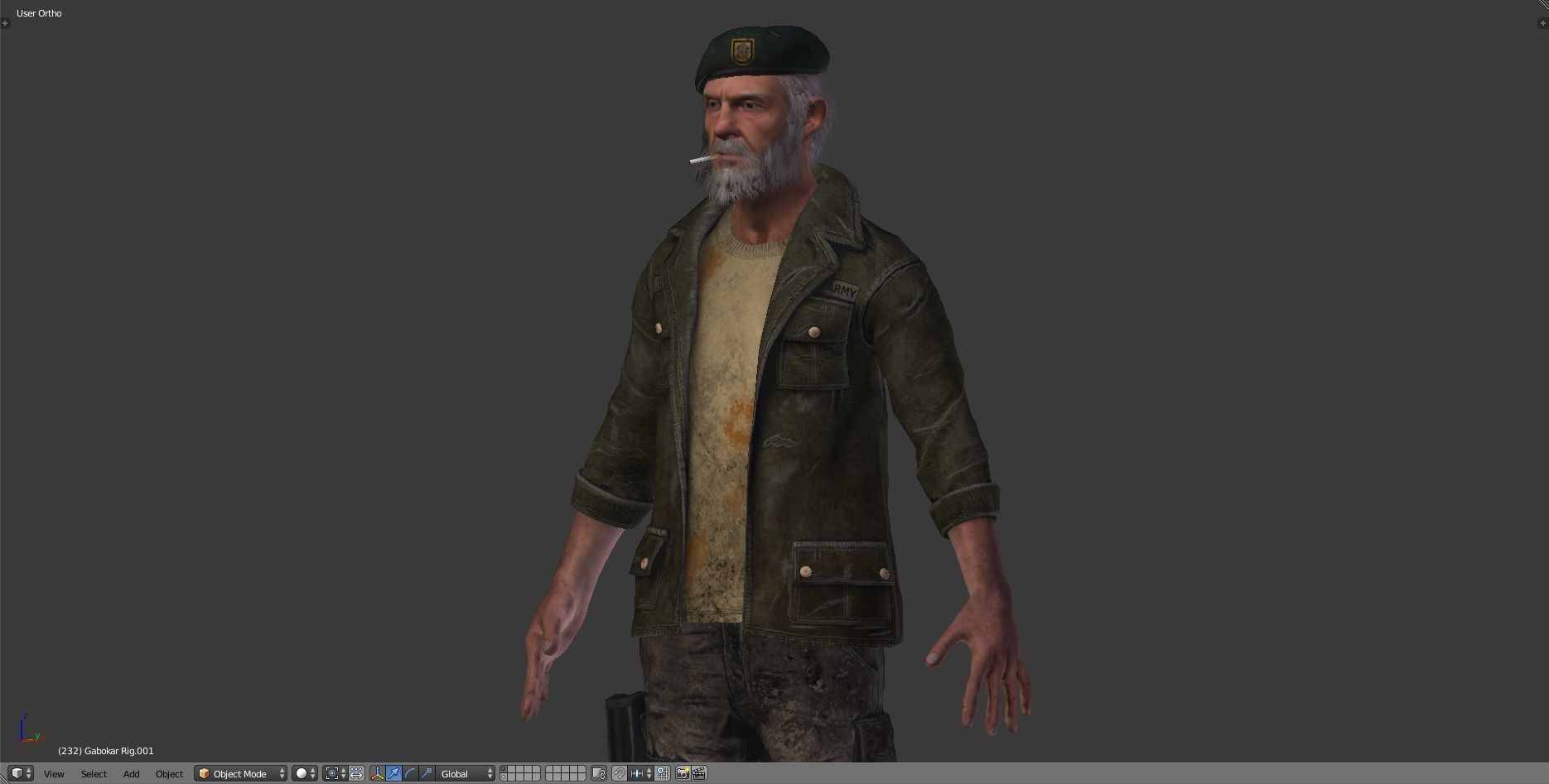 BILL - LEFT 4 DEAD - RIGGED AVATAR 3D model_8