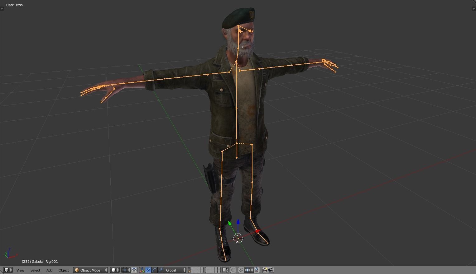BILL - LEFT 4 DEAD - RIGGED AVATAR 3D model_5