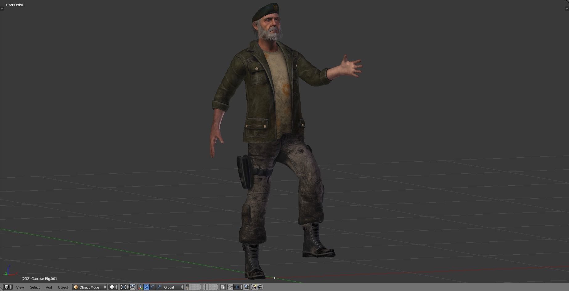 BILL - LEFT 4 DEAD - RIGGED AVATAR 3D model_6