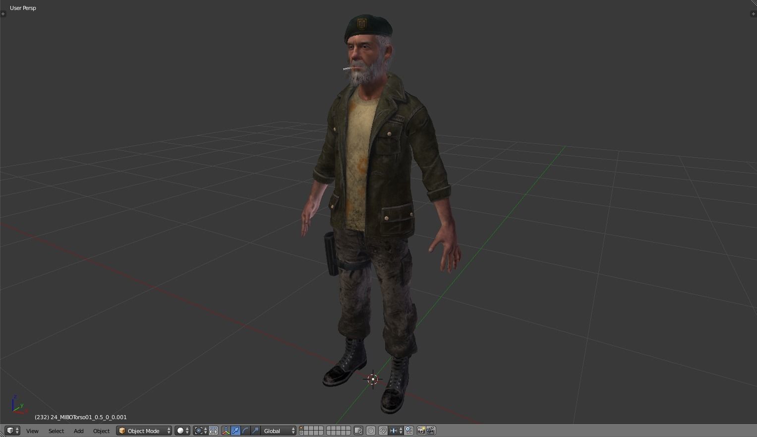 BILL - LEFT 4 DEAD - RIGGED AVATAR 3D model_2