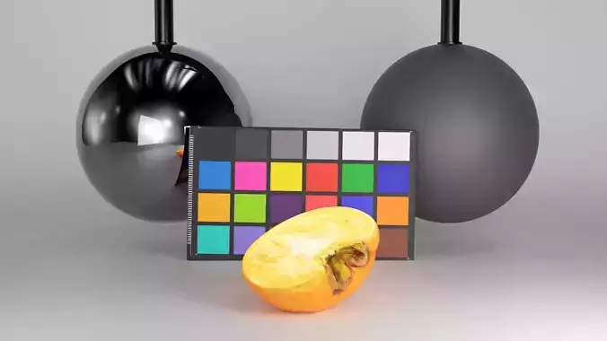 Half persimmon 35 Low-poly 3D model