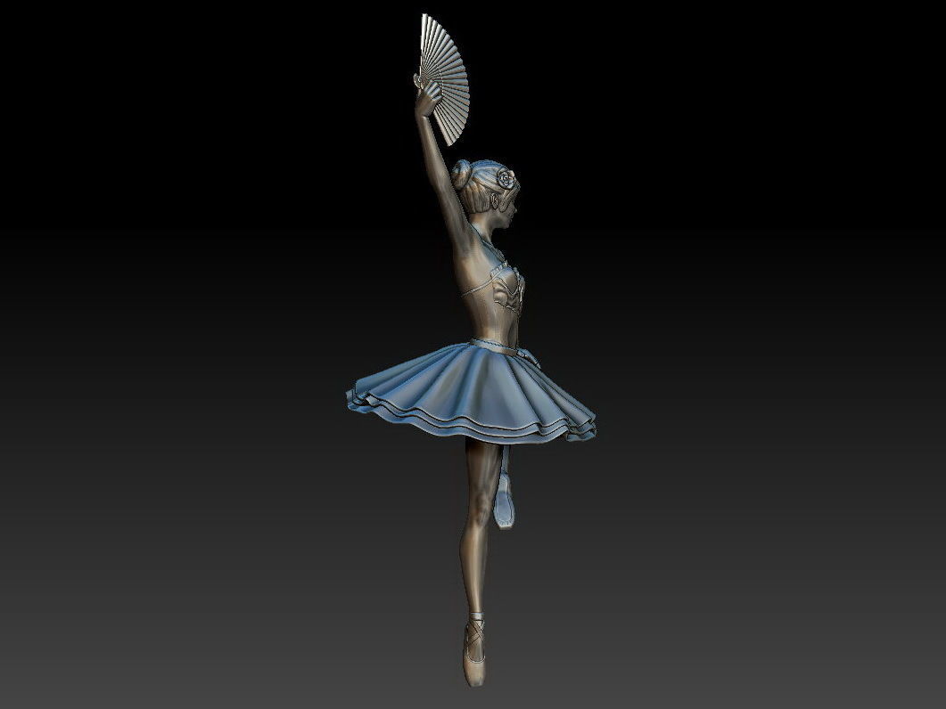 Ballerina 4 figurine 3D print model_15