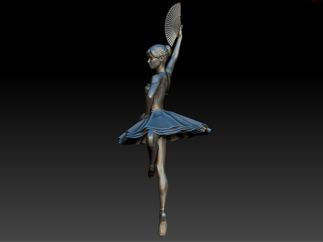 Ballerina 4 figurine 3D print model_13