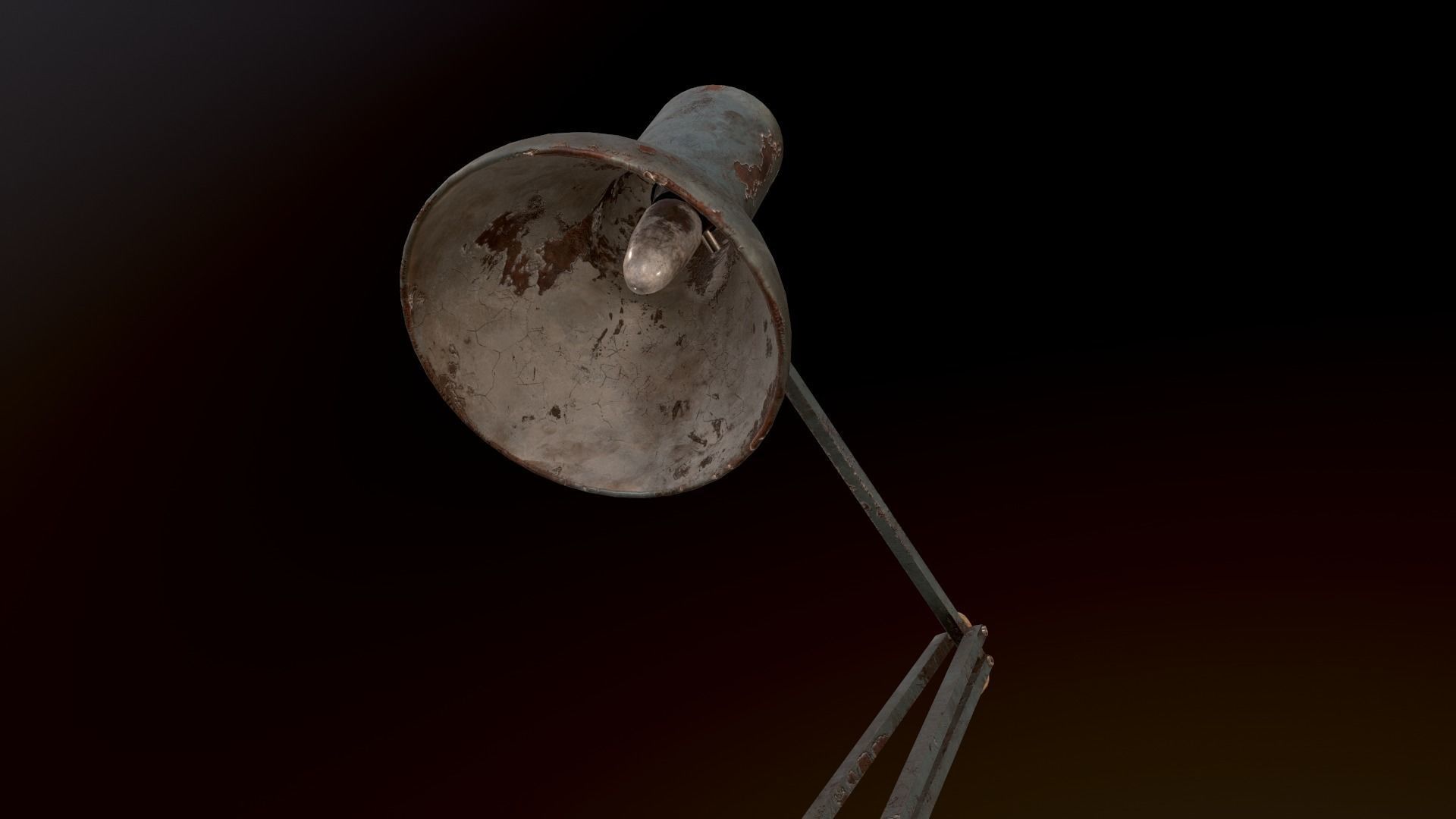 Dirty and rusty Soviet lamp or Old russian light Low-poly 3D model_77