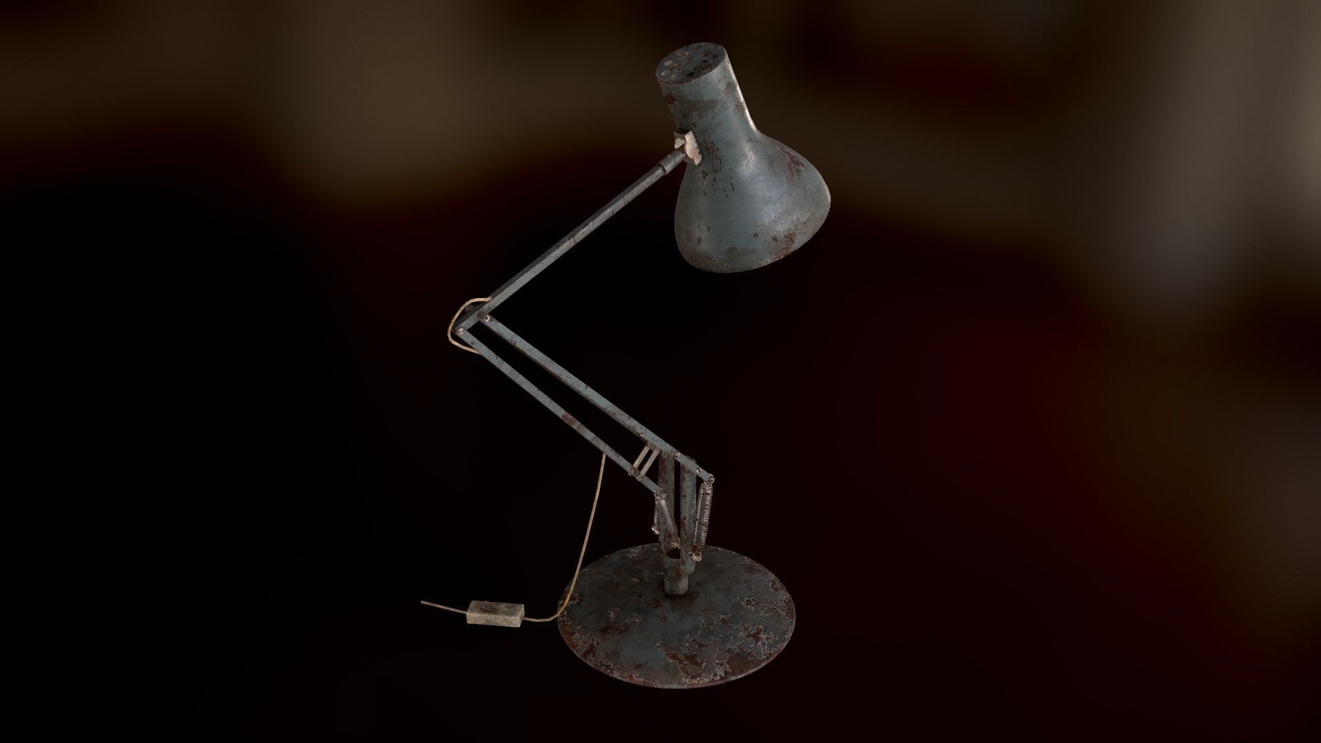 Dirty and rusty Soviet lamp or Old russian light Low-poly 3D model_71