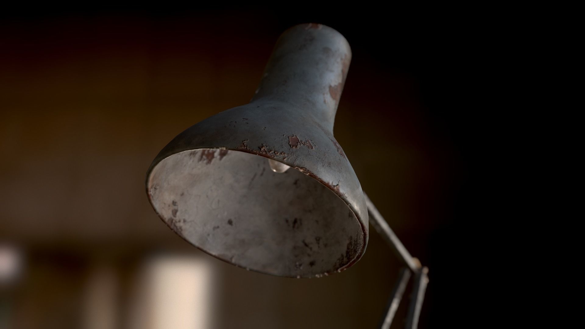 Dirty and rusty Soviet lamp or Old russian light Low-poly 3D model_90