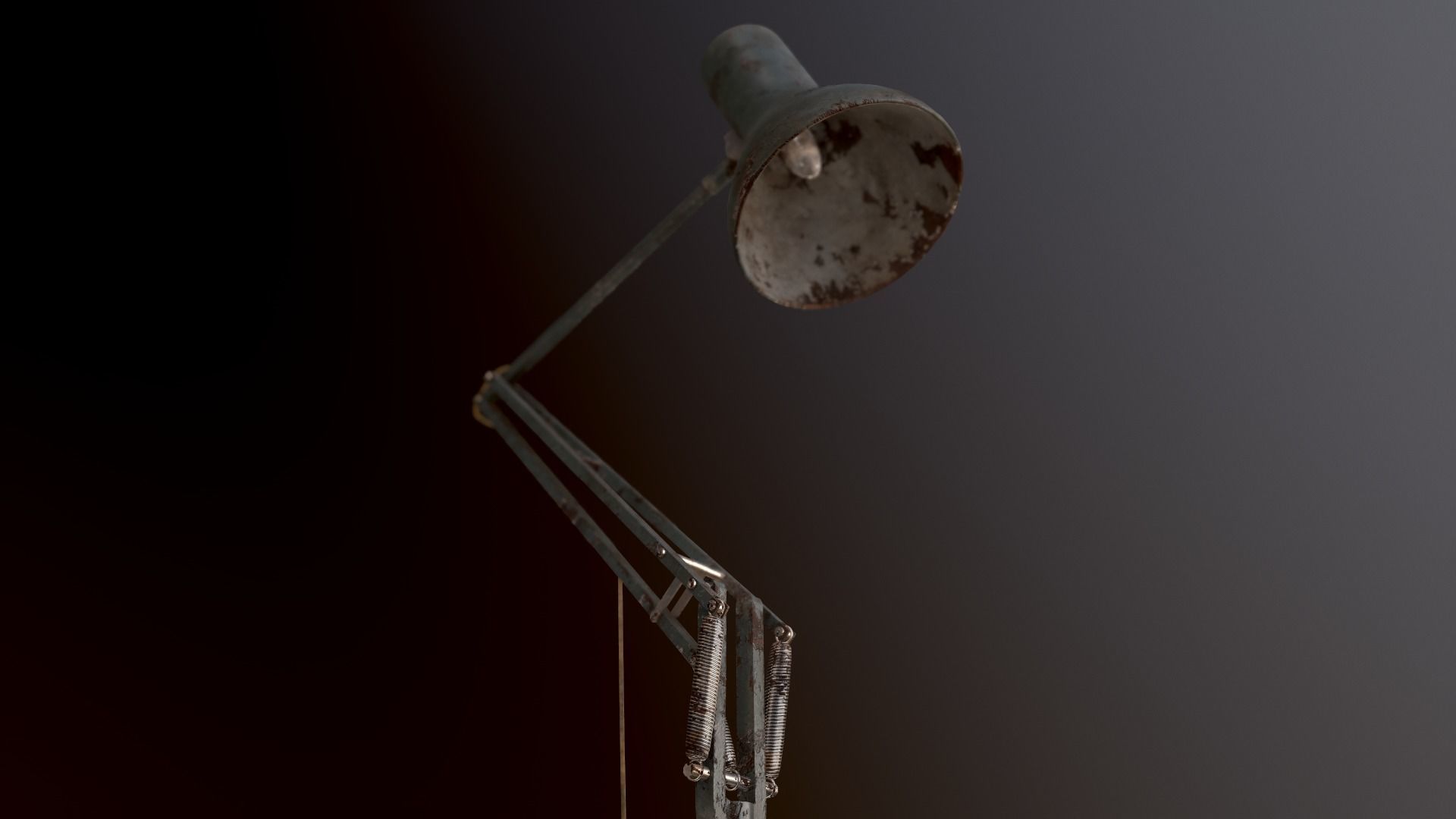 Dirty and rusty Soviet lamp or Old russian light Low-poly 3D model_74