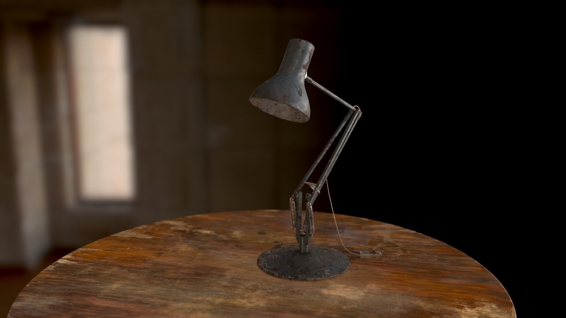 Dirty and rusty Soviet lamp or Old russian light Low-poly 3D model_78