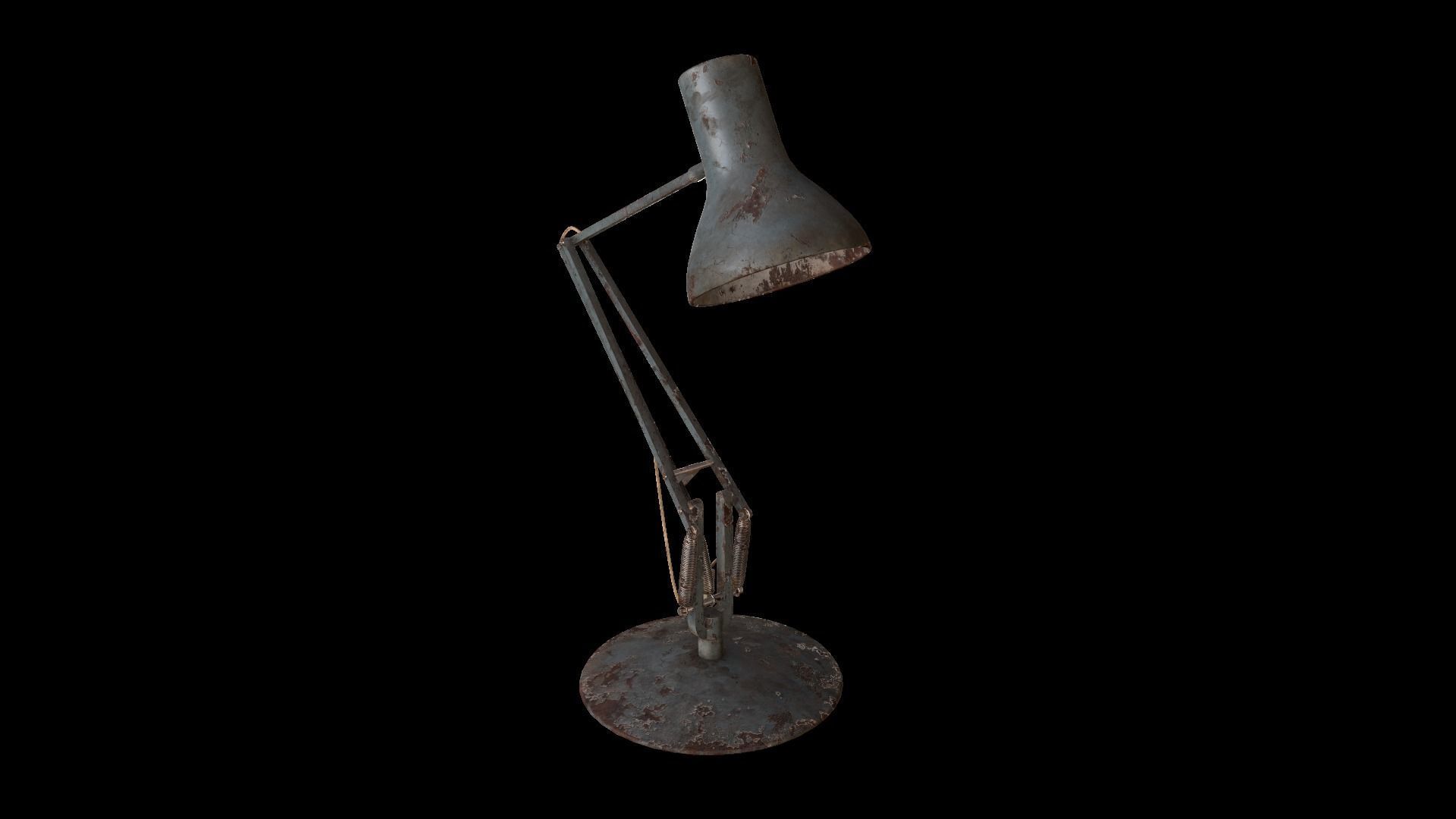 Dirty and rusty Soviet lamp or Old russian light Low-poly 3D model_34