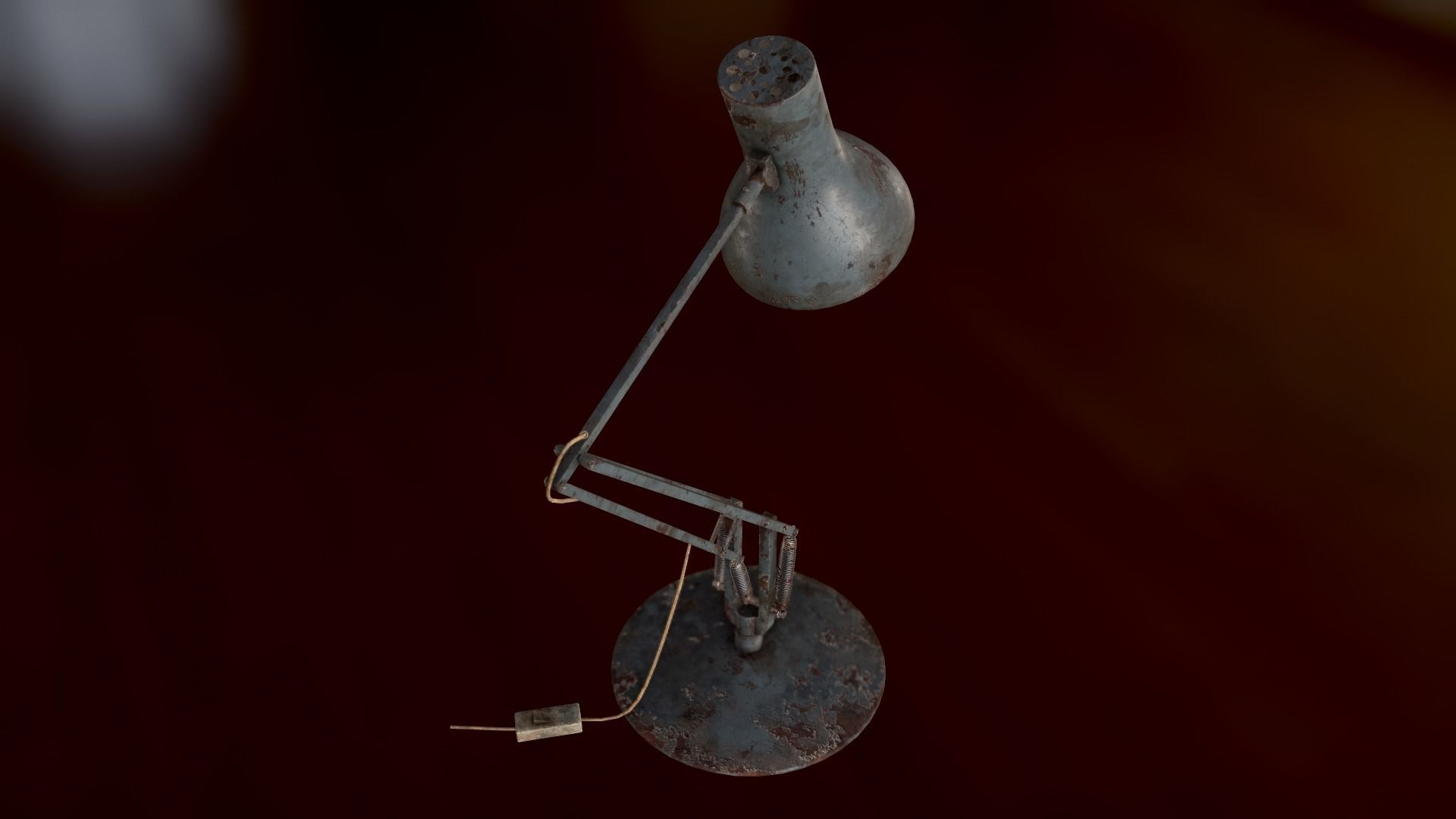 Dirty and rusty Soviet lamp or Old russian light Low-poly 3D model_52