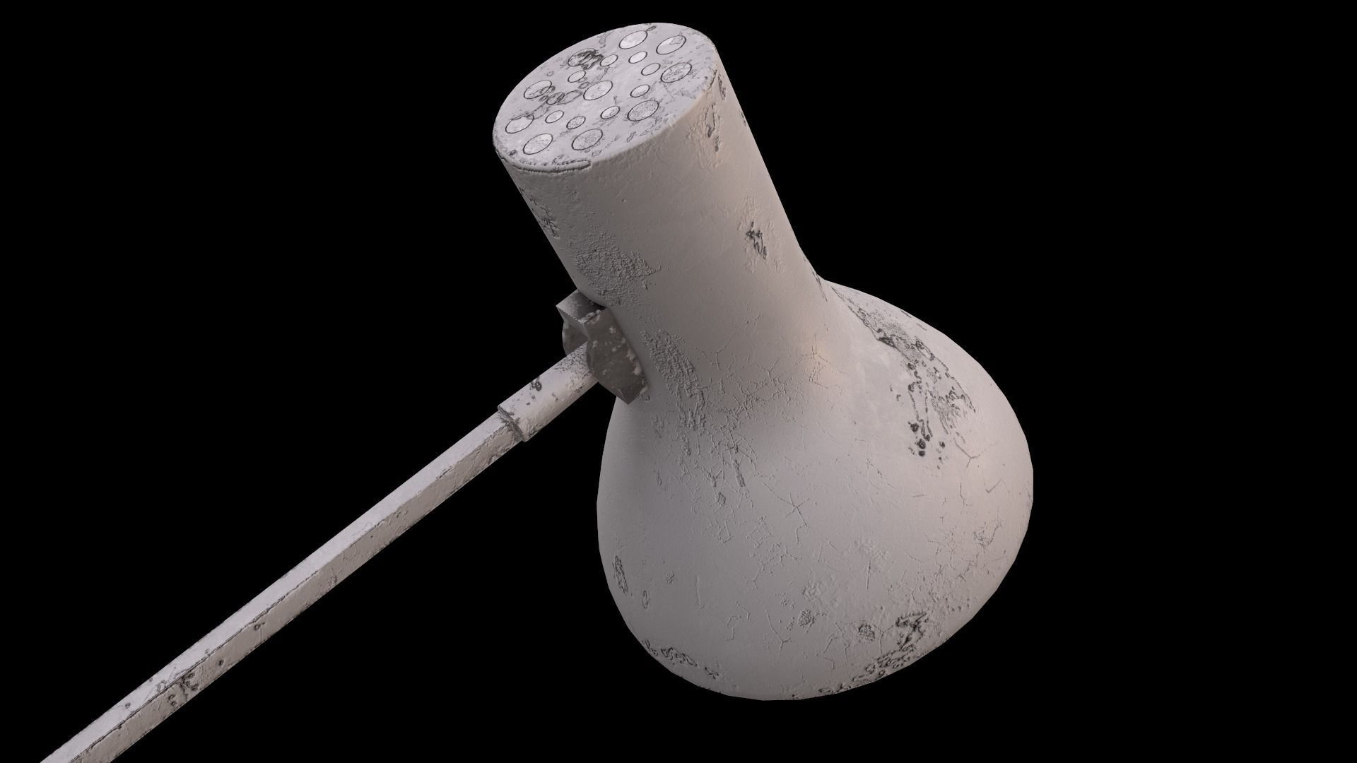 Dirty and rusty Soviet lamp or Old russian light Low-poly 3D model_28