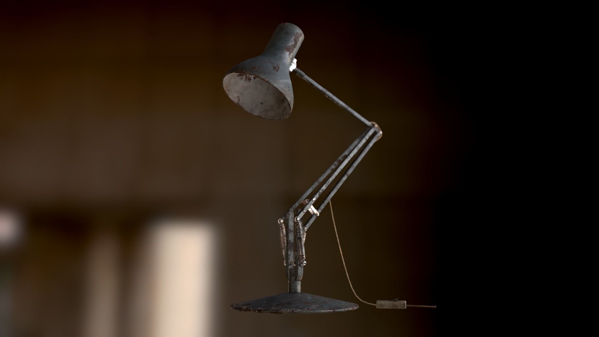 Dirty and rusty Soviet lamp or Old russian light Low-poly 3D model_63
