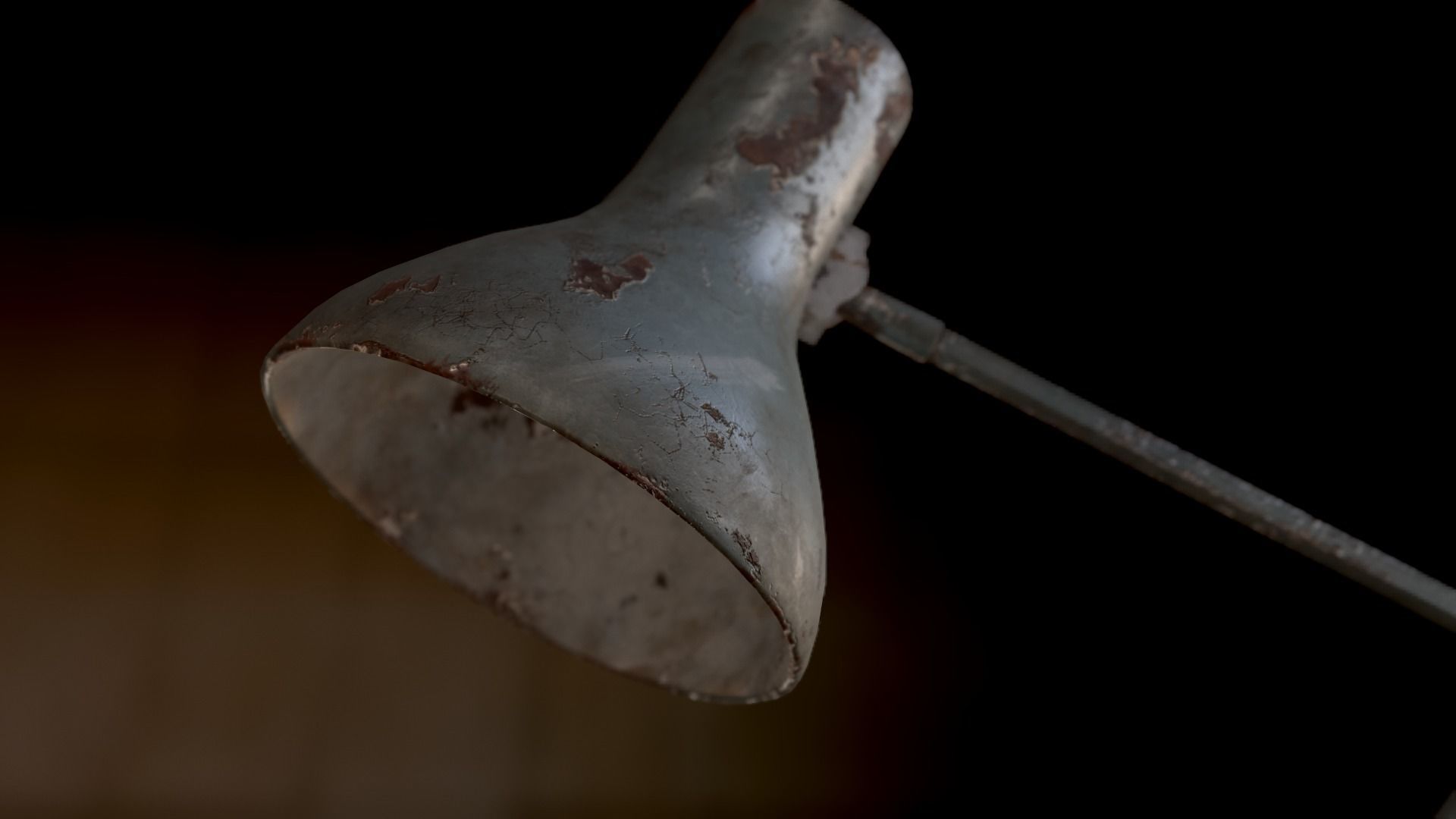 Dirty and rusty Soviet lamp or Old russian light Low-poly 3D model_18