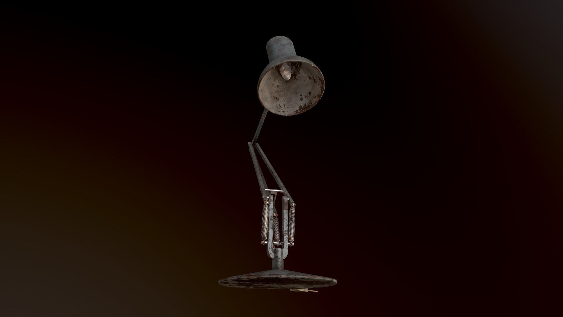 Dirty and rusty Soviet lamp or Old russian light Low-poly 3D model_73
