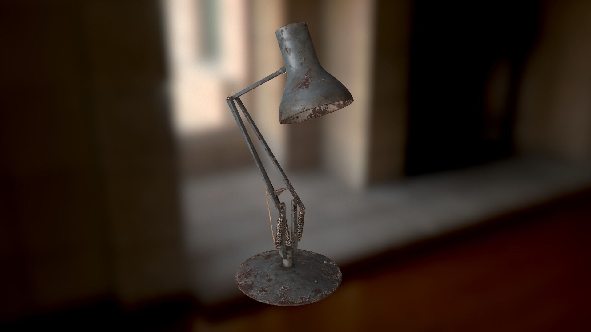 Dirty and rusty Soviet lamp or Old russian light Low-poly 3D model_33