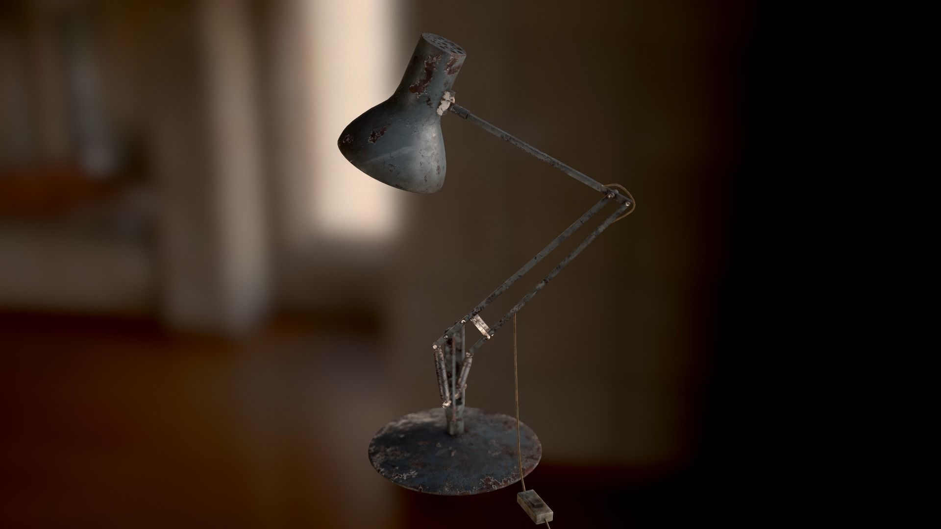 Dirty and rusty Soviet lamp or Old russian light Low-poly 3D model_66